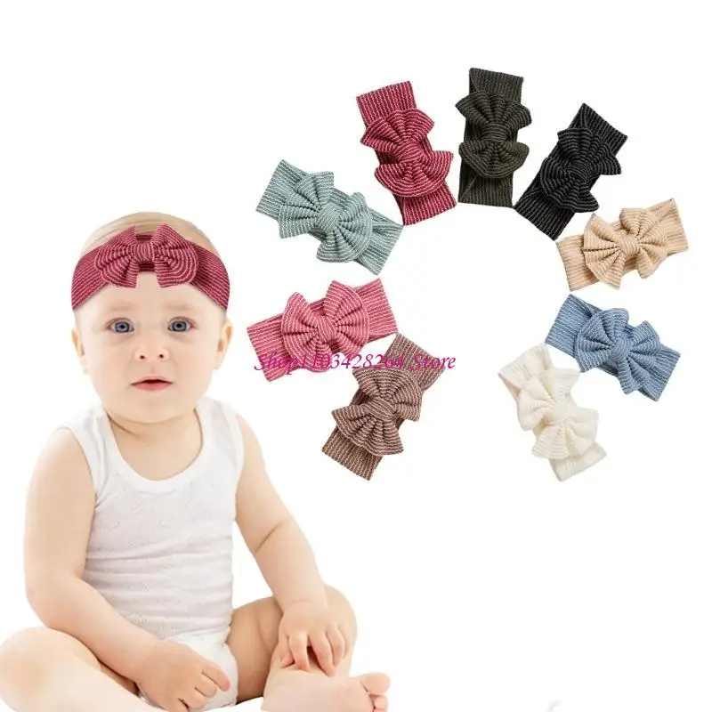

Elastic Nylon Bows Hairbands Comfortable Headband for Newborns to Kid Hair Styles