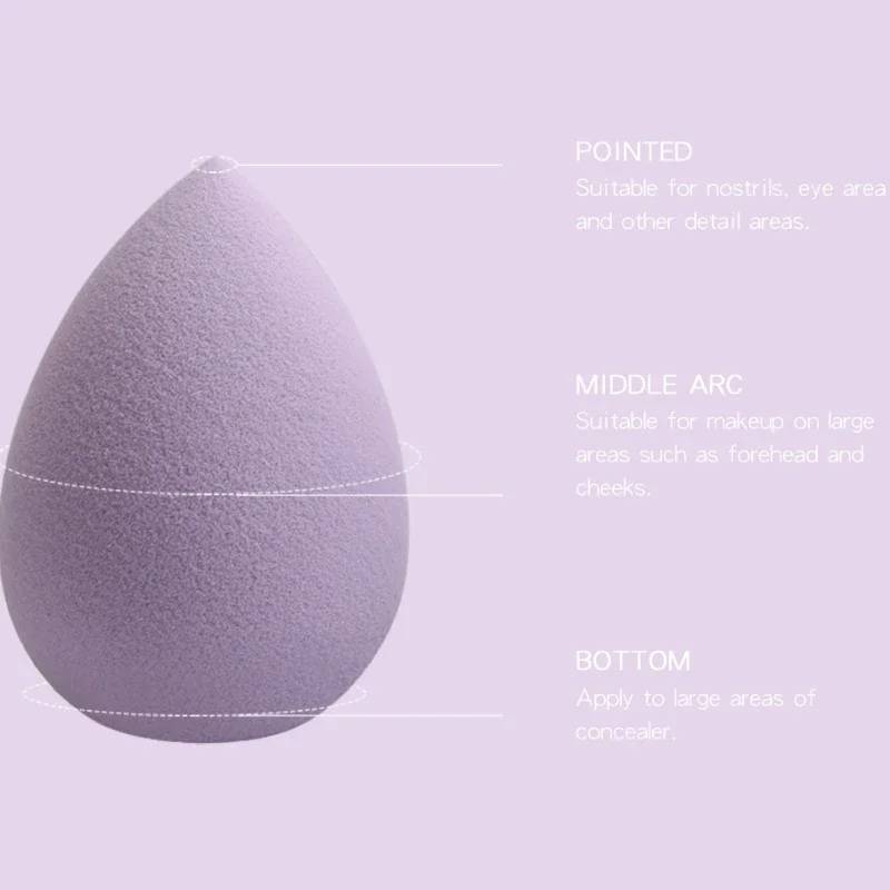 5 個ミニ化粧品卵ウェットとドライ両用フォーム大型パウダーパフメイクアップツールメイクアップブレンダー