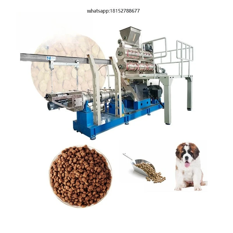 High Quality Stainless Steel 304 Motor Dry Dog Cat Food Extruder Production Line Machine High Efficiency