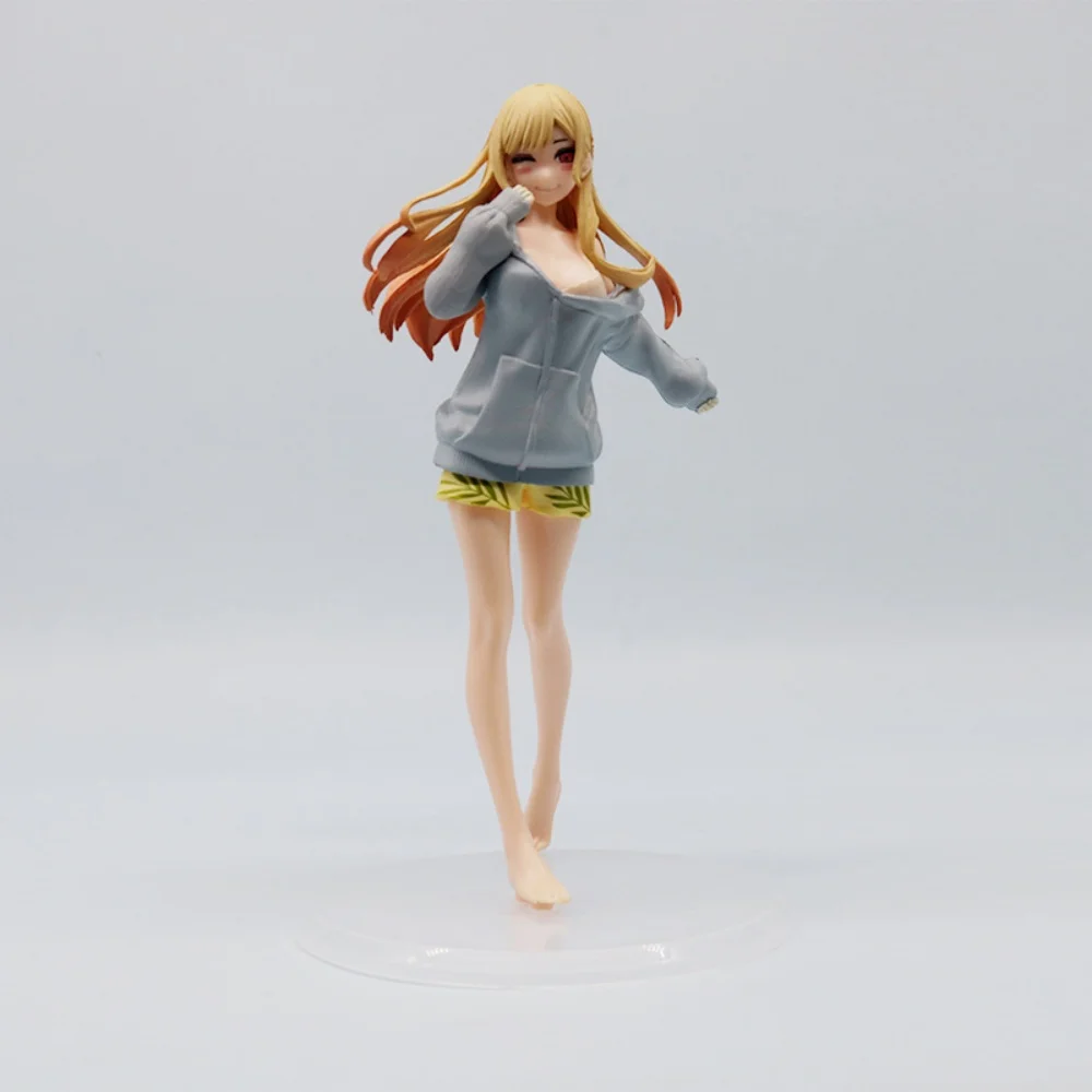 

Pretty Girl Kitagawa Marin Uniform Hoodie Standing Posture Figurine Model Desktop Ornament Gift