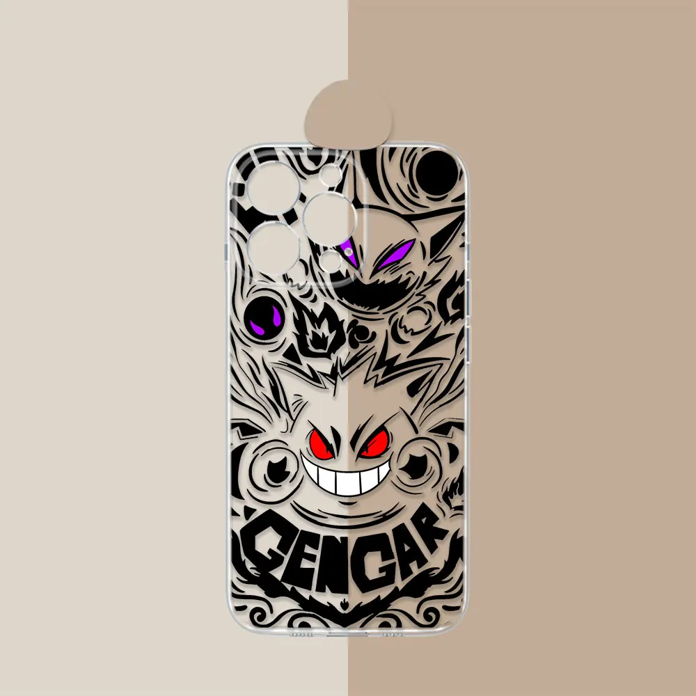 Gengar Pokemon GhostสําหรับSamsung Galaxy S25Ultra S24 S23 S22 S21 S25 Ultra S20 S10 Plus Fe 5G Coqueฝาครอบโทรศัพท์โปร่งใส
