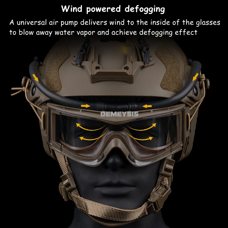 Gafas Tácticas Antivaho con Ventilador para Airsoft - imagen 4