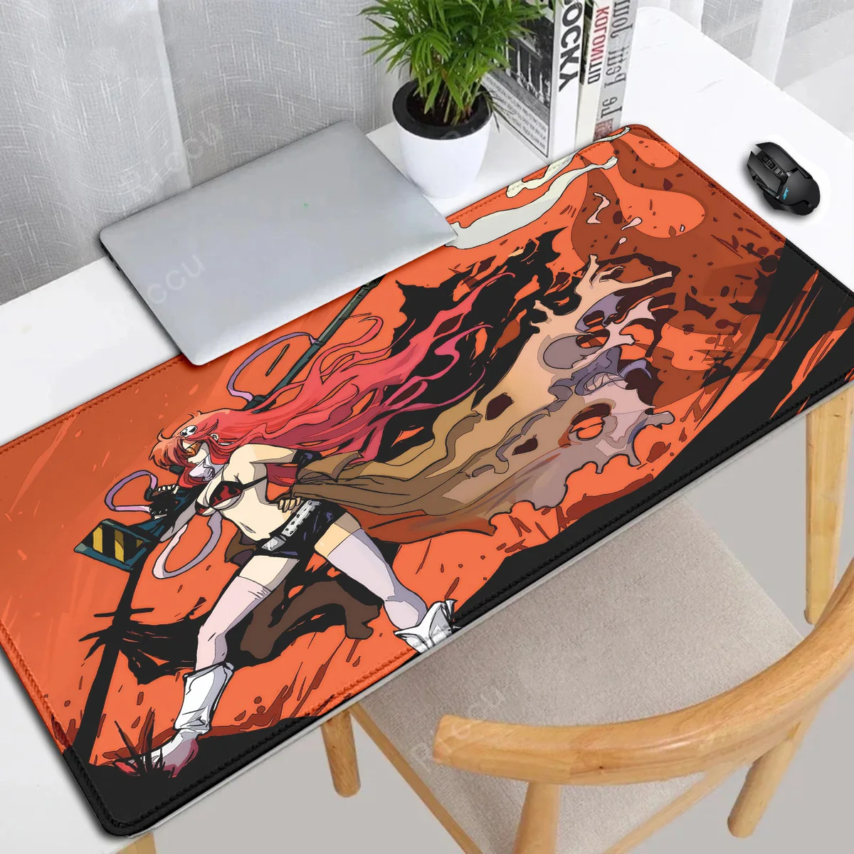 Tengen Toppa Gurren Lagann Simon Kamina Yoko Nia XXL Mouse Pad Large Computer Laptop Non-slip Keyboard Desk Mats Mousepad