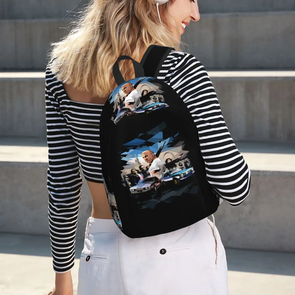 

Fast And Furious 6 Poster Backpack Hot Sale Daypack Large Capacity Children BookBag School Bag Shoulder Bags for Men Women