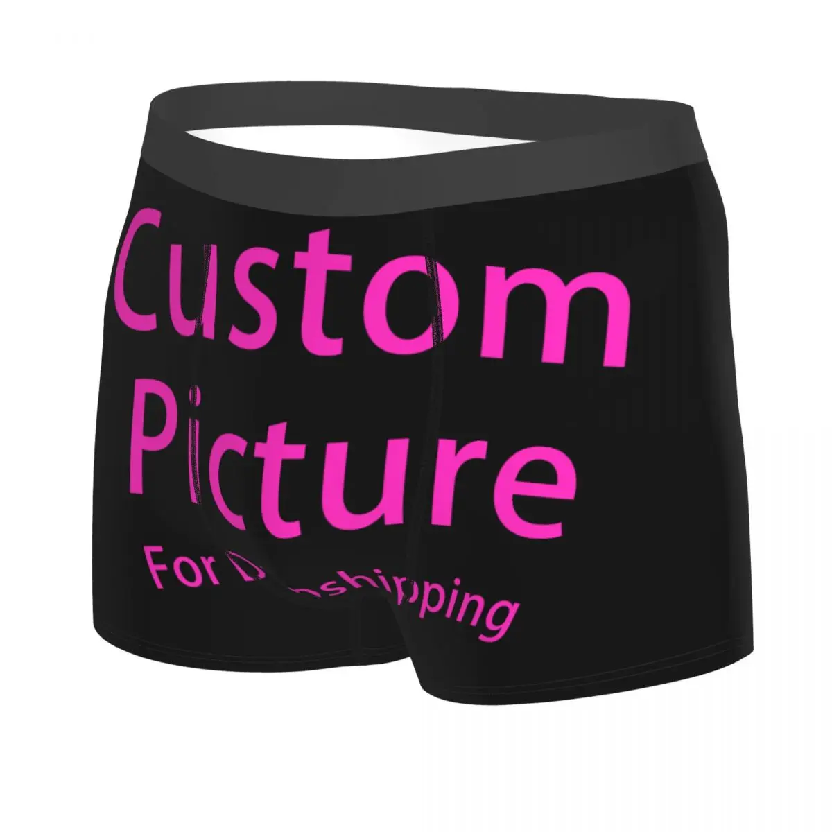 Male Cool Personalized Custom Photo Logo Underwear Boxer Briefs Men Soft Shorts Underpants view 2
