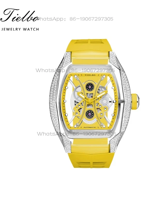 Skyship Official T831 Crystal Armor Fashion New High-end Temperament Mechanical Skeleton Watch Waterproof Men's Watch