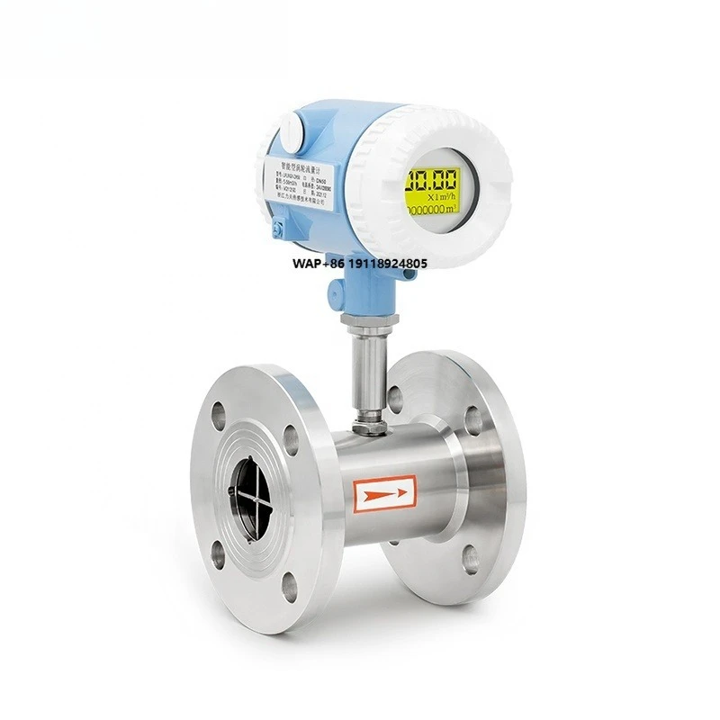 Turbine DN50 Water Flowmeter Industrial Usage High Accuracy Turbine Flow Meter with Digital Lcd Display