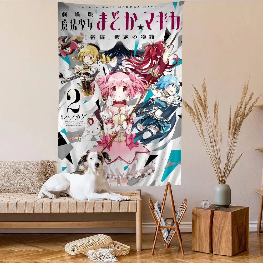 

Puella Magi Madoka Magica большой настенный гобелен с принтом, художественная научная фантастика, домашний декор, одеяло
