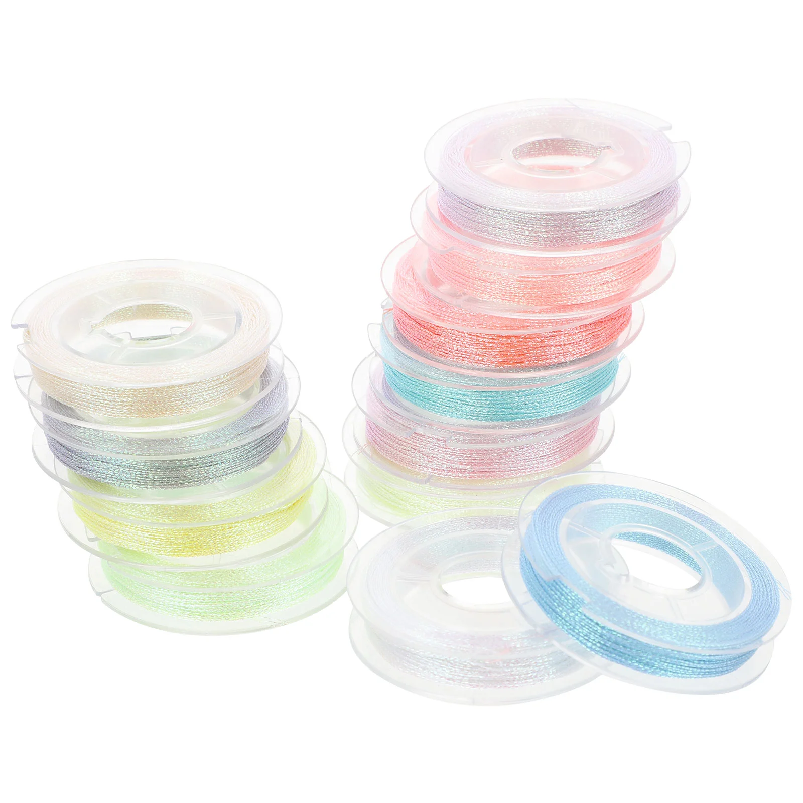 

12 Rolls Night Light Cross Stitching Threads Pocket Embroidery DIY The Pet Colorful Sewing Supply Travel