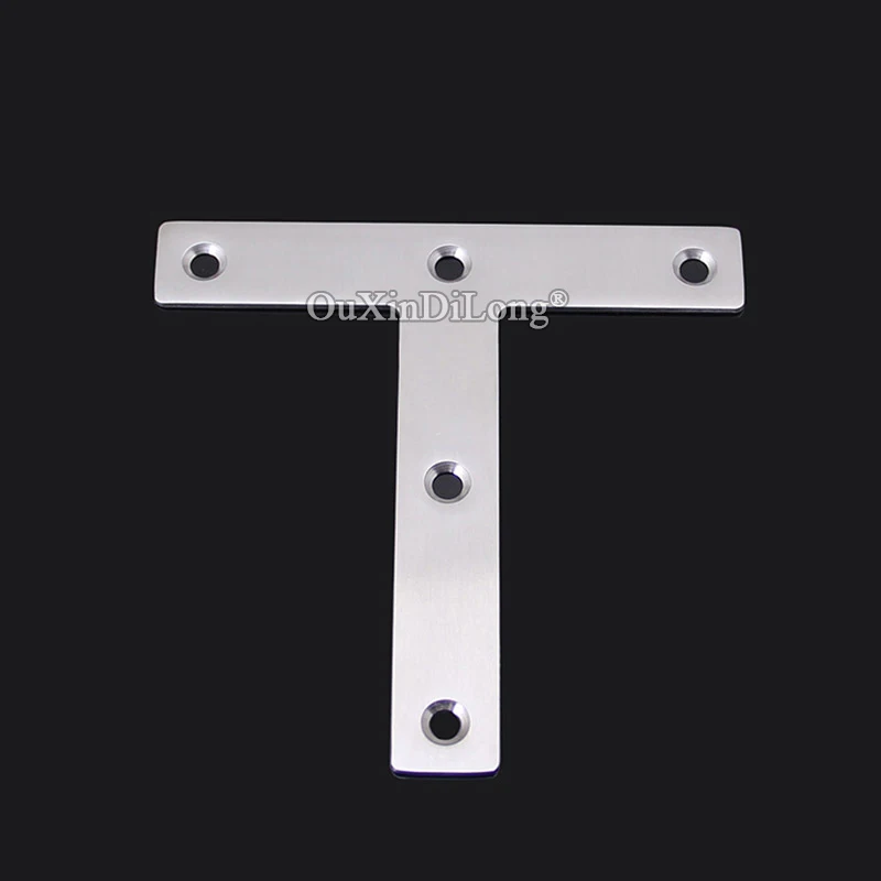 New 20PCS Stainless Steel T-Shape Right Angle Corner Braces Wood Board Frame Furniture Shelf Support Brackets Connect Fittings