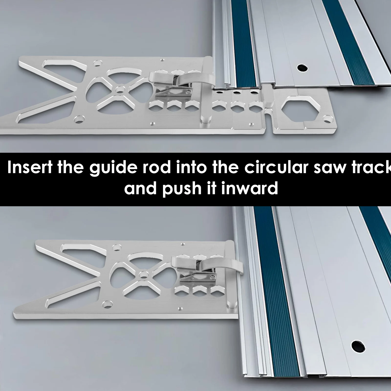 Imagem -05 - Praça Track Saw Guia para Carpintaria 90 ° Ângulo Direito Trilho Circular Stop Acessórios para Festool e Makita 13.4in