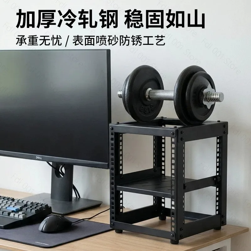 Open 10 inch Desktop Cabinet Natural Unprocessed NAS Router Storage Cabinet for Network Switch Network Device