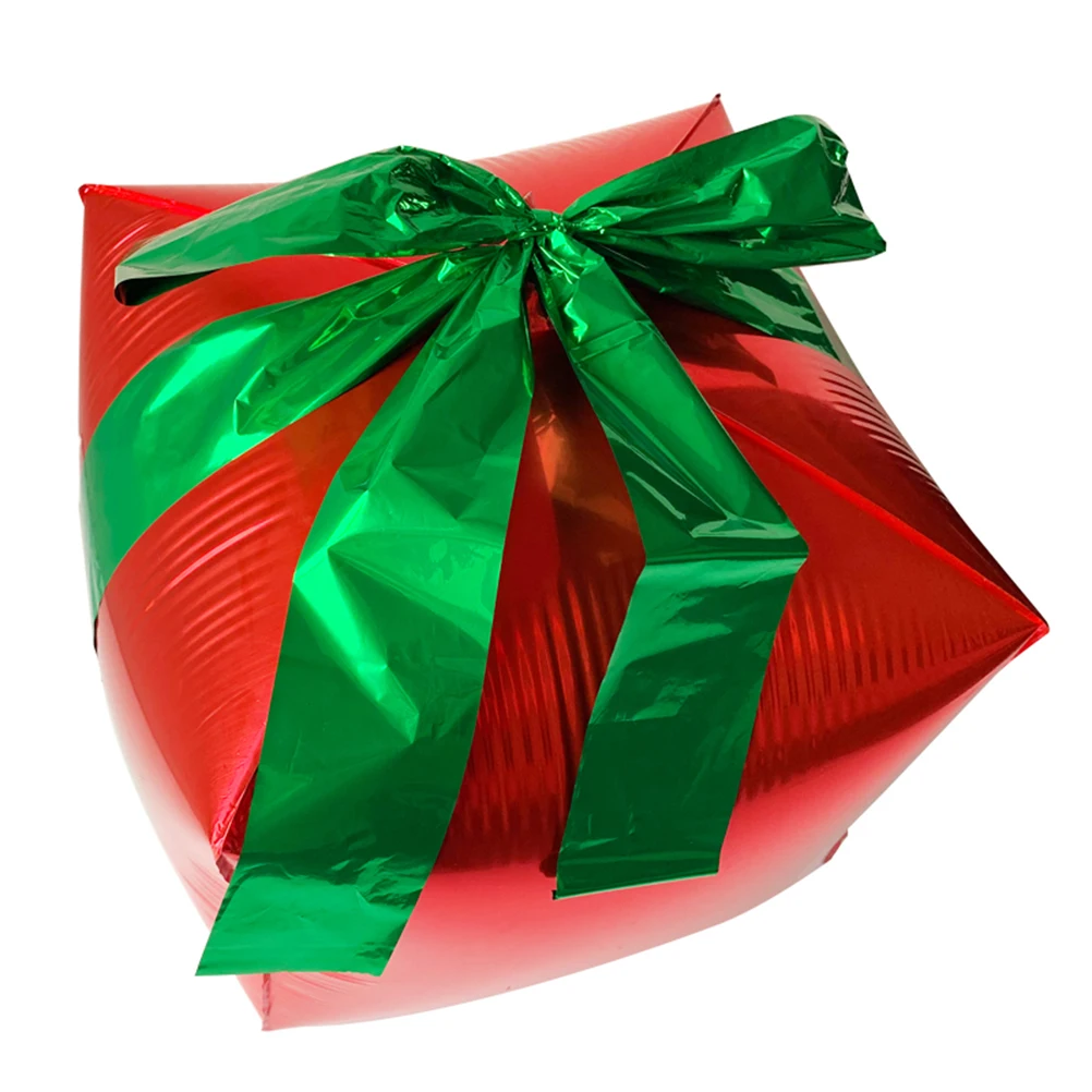 

5PCS Aluminum Foil Balloons Christmas Gift Shape Party Decoration Bright Color Full Size Easy Inflate Balloons
