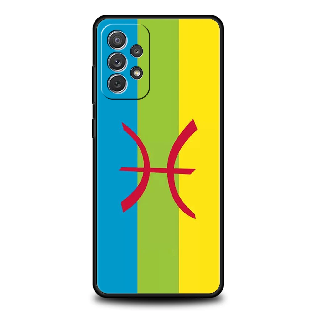 Amazigh Berber Flag Phone Case for Samsung Galaxy A14 A54 A34 A51 A71 A72 A73 A32 A52 A52S A01 A11 A21S A31 A41 5G Soft Shell