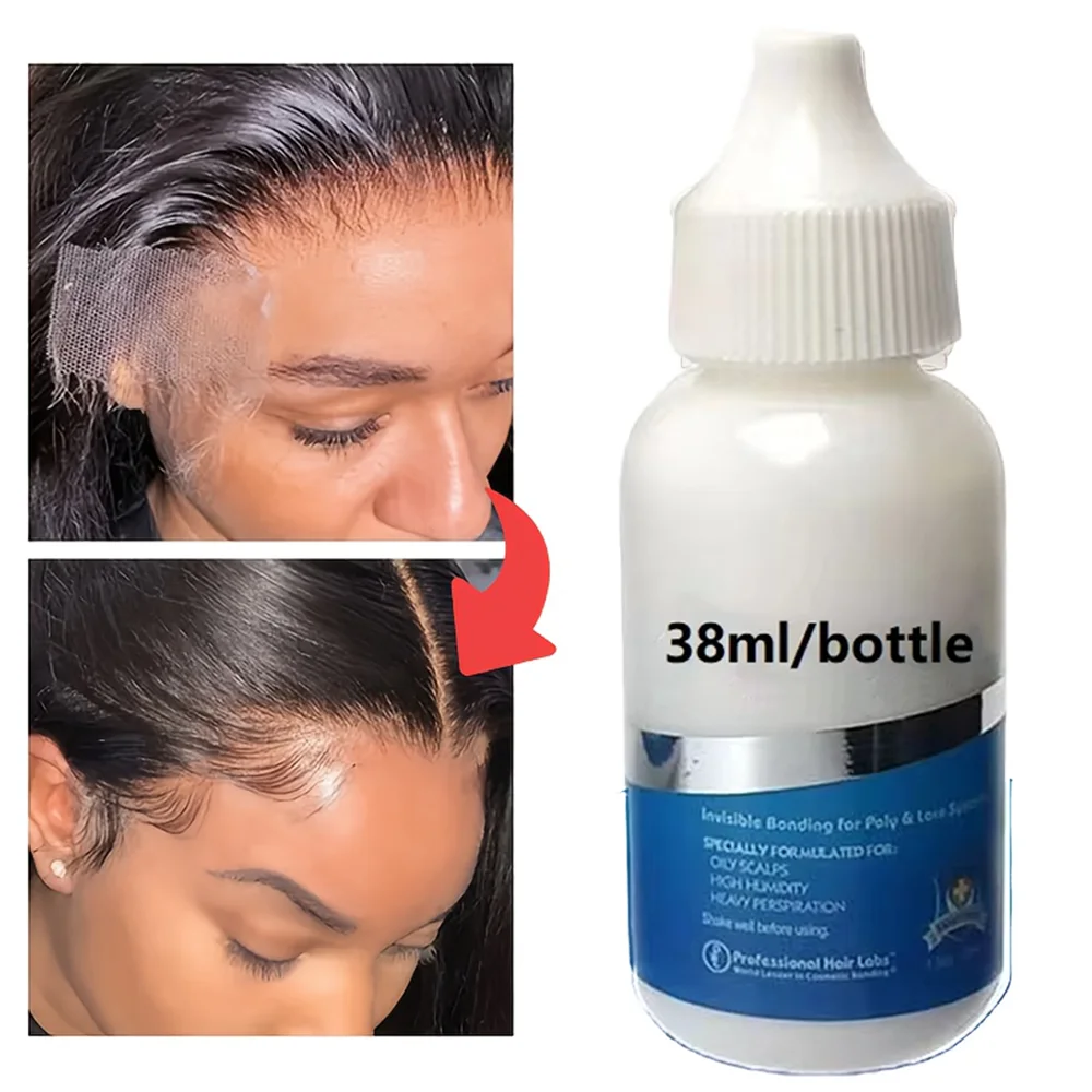 38ml Fast Dry Strong Hold Waterproof Lace Wig Glue  Skin Color Adhesive Beginner Friendly Wig Cap Eyebrow Knife Lace Wigs Bond