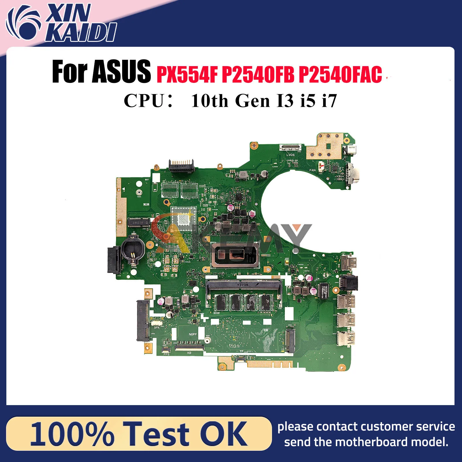 

P2540FA Материнская плата для ноутбука ASUS ProArt P2540FA PX554F P2540FB P2540F P2540FAC Материнская плата с 10-го поколения I3 i5 i7 tests OK stk