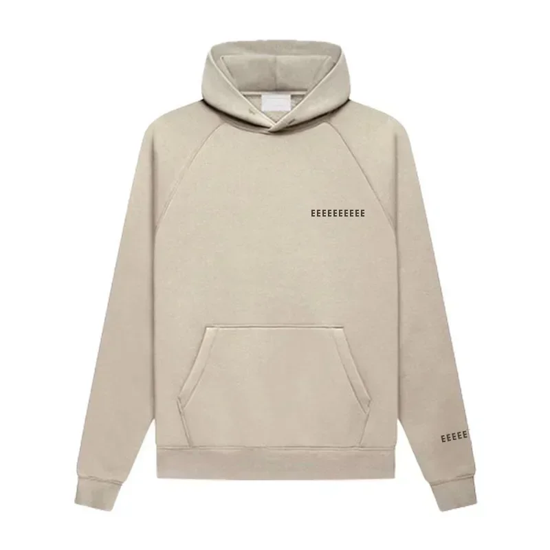 FW21 العلامة التجارية الفاخرة الخريف الشتاء هوديي مع صفين من الشعارات الحروف على الصدر أعلى جودة عالية الشارع سوبر كبير هوديي مجموعة