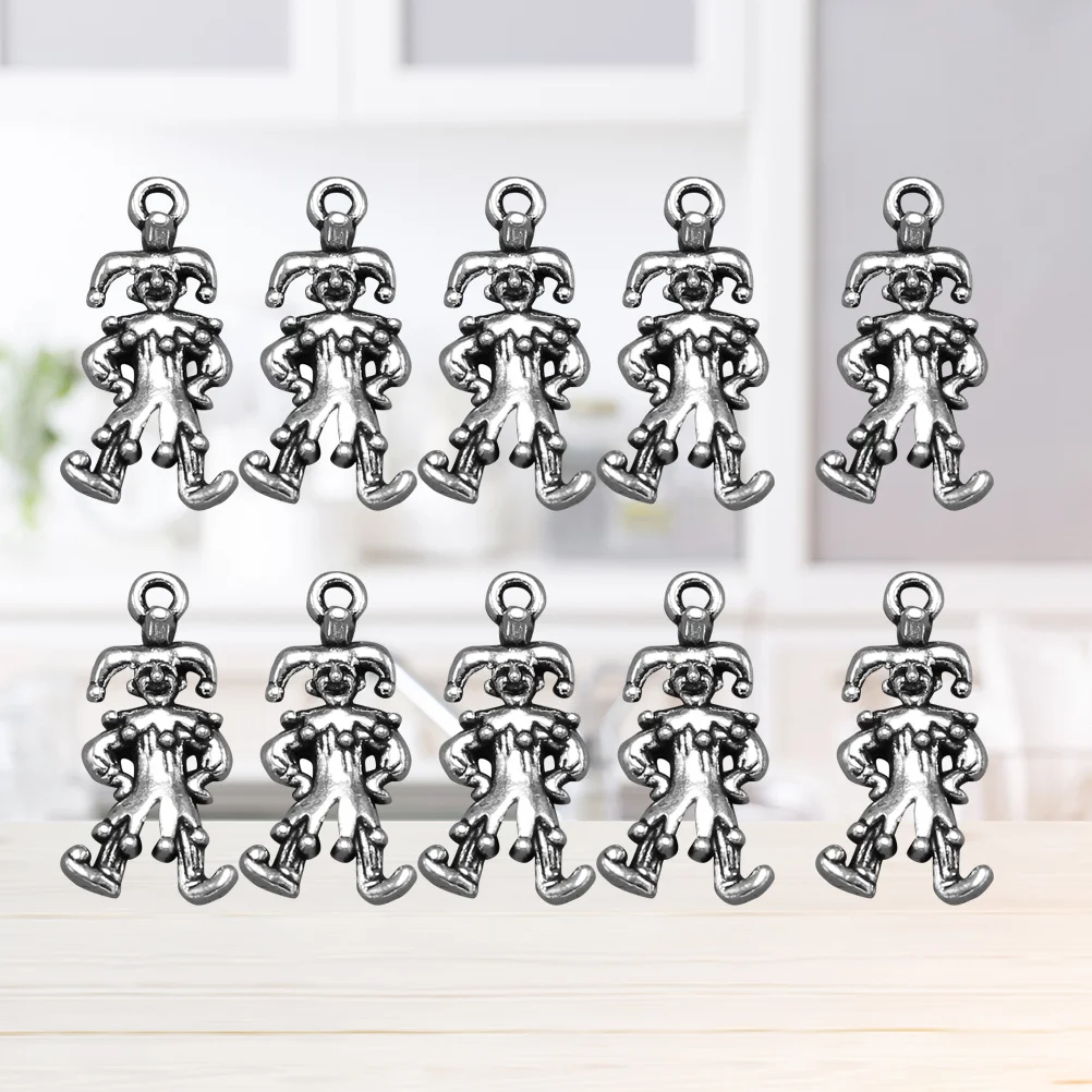 

20Pcs Clown Shape Alloy Pendant Charms Silver DIY Jewelry Necklace Bracelet Keychain Gift Accessories DIY Pendant Charms