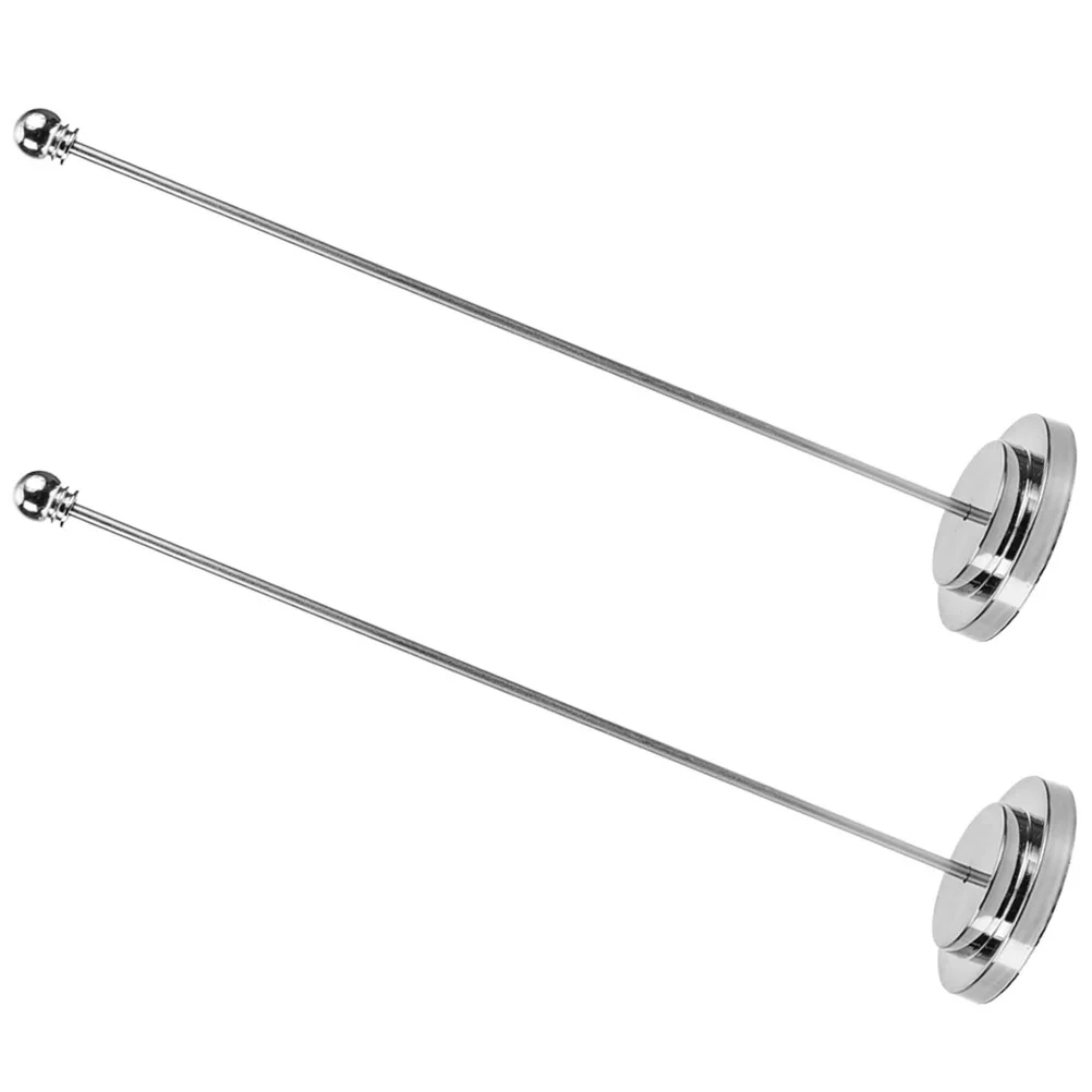 

2Pcs Metal Flagpole Ornaments Sturdy Table Decorations Silver Desktop Base Small Stand Mini Holder For Home Parties Festivals