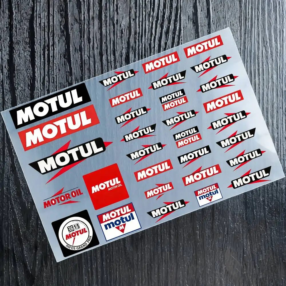 

For MOTUL Waterproof Reflective Motorbike Stickers Easy Peel Removable Decals For Motorcycle Car