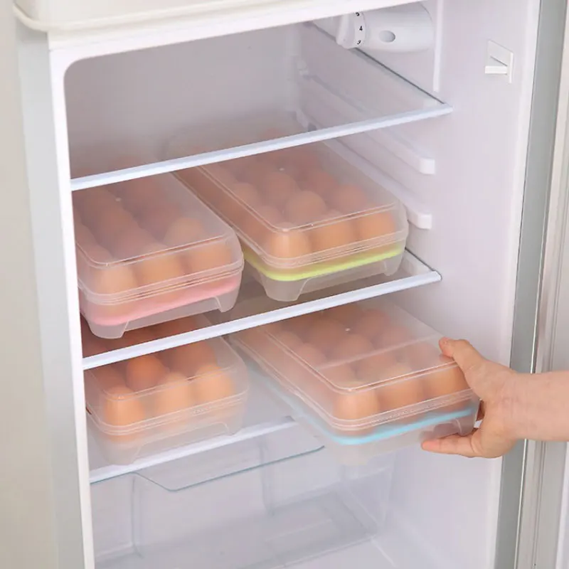 1PC Egg Storage Fresh Box 15 Compartment Egg Crash Proof Storage Box Portable Egg Compartment Egg Tray