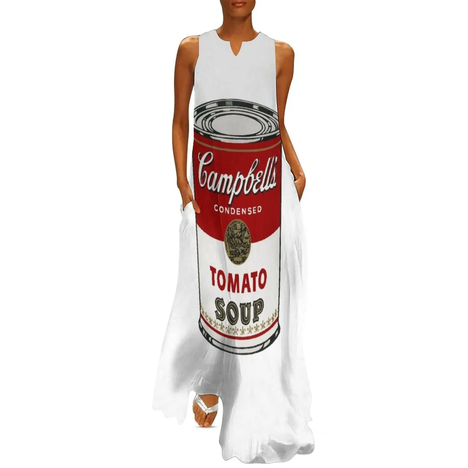 Andy Warhol - Campbell’s Soup Tomato Soup Long Dress purple dress dresses with long sleeves