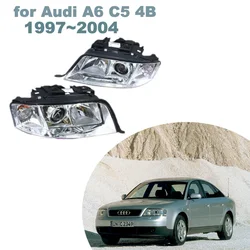 Car Headlights Assembly for Audi A6 C5 4B 1997~2005 1998 Part Fog Light Corner Halogen Front Side Lamp LED Accessories 2010 2011