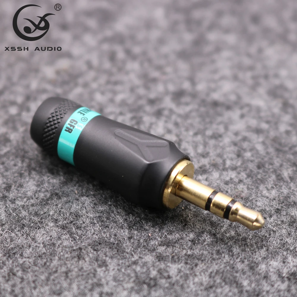 10 Stück YIVO Hi-End vergoldeter Audio-Kopfhörer-Kopfhörerstecker 3,5 mm 3,5 Stereo 1/8 Zoll Klinkenstecker 6 mm Max. Durchmesser für Kabel