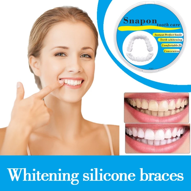 Veneer Snap-on Teeth Kit Fake Temporary Tooth Whitening Replacement Temporary Tooth Replacement Men Women free shipping