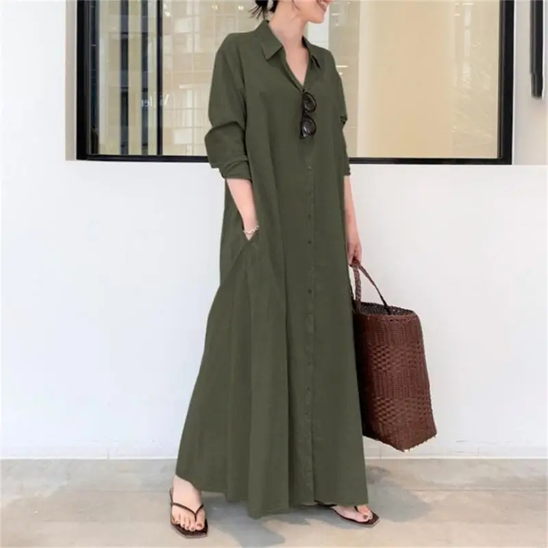 

Y3NE Fashionable Muslims Women Long Shirt Dress Loose Fit Design Polyester Long Sleeve Dresses For Religious Gatherings