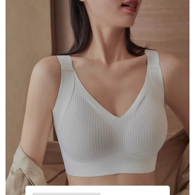 Non-trace body underwear women's bra anti-sag large size adjustment breast women big breasts small