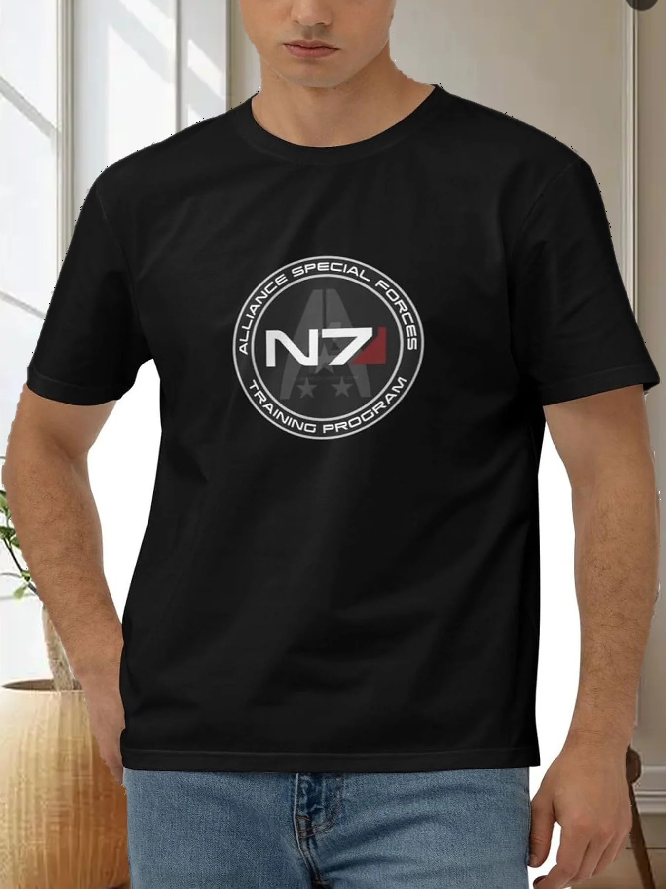 

Mass Effect N7 Men's 170g Combed Cotton Short Sleeve T-Shirt