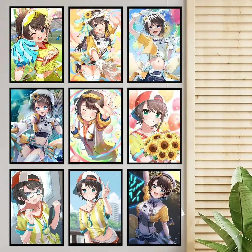 Anime Girl Hololive Oozora Subaru Poster Self-adhesive Art Room Entrance Restaurant Wall Decor Art Painting