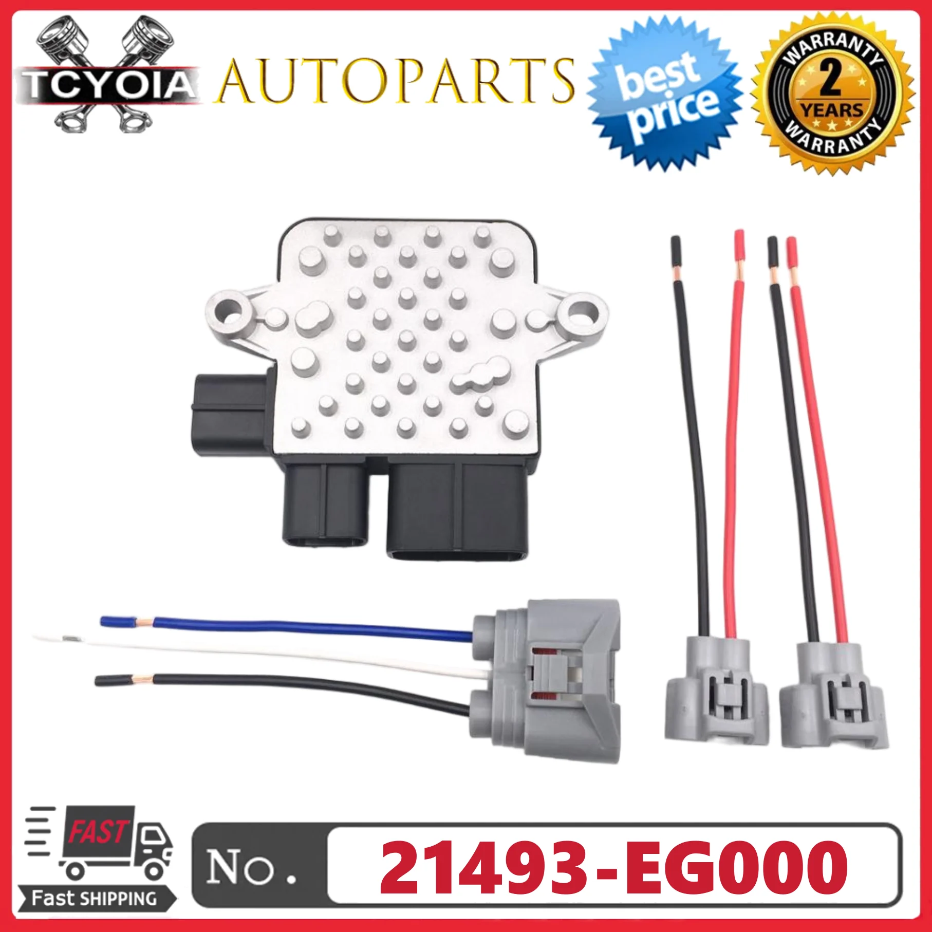 

Cooling Fan Control Module with Wiring Harness 21493-4GA0A 21493-EG000 21493-EH10A For Nissan 2009-2023 Infiniti 2006-2024