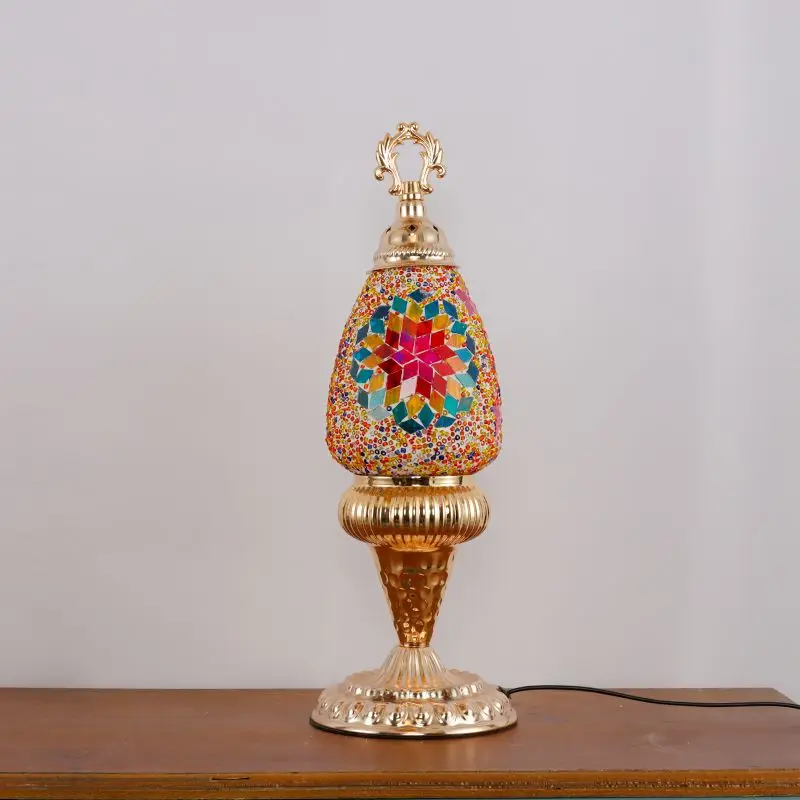 Romantic Turkish Olive Table Lamp with Exotic Southeast Asian Style – Ideal Bedroom Decor for Hotels & Homes (Official Flagship