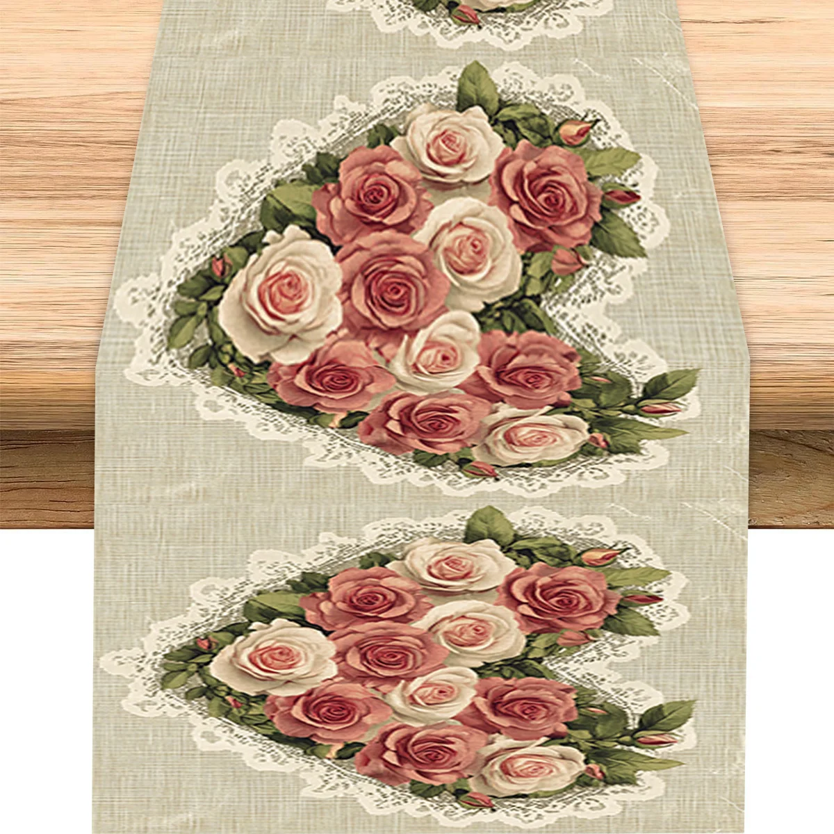 

1 шт. настольный флаг в винтажном стиле с розовым цветочным узором и фоном в виде сердца, подходит для ужинов, праздничных мероприятий, семейных встреч, детских мероприятий, тематических кафе, украшения дома, рождественских базаров, уютных чаепитий