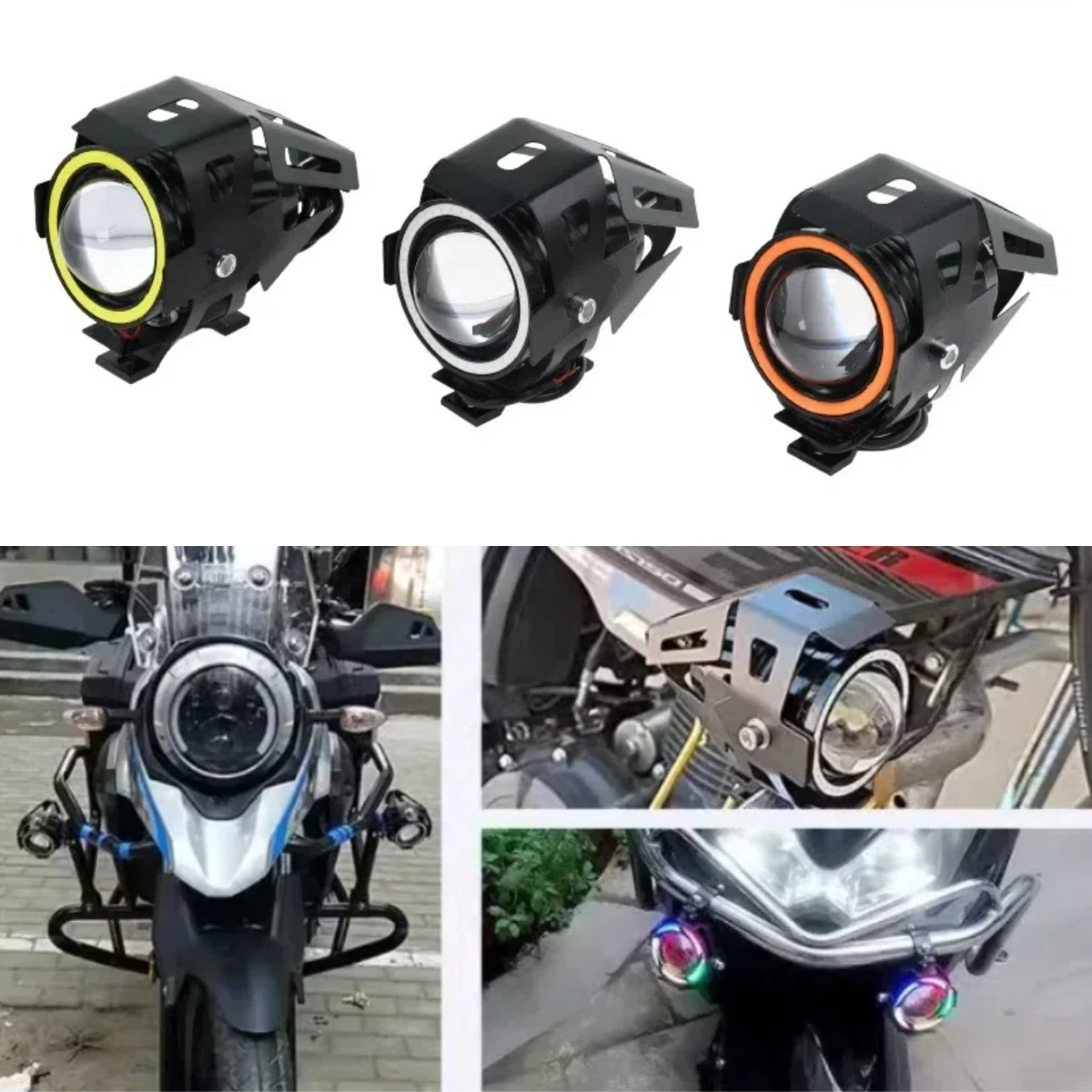 

U7 Motorcycle Spotlight External Light Universal 12V Motorcycle Spot Led Lights Driving Fog Lights