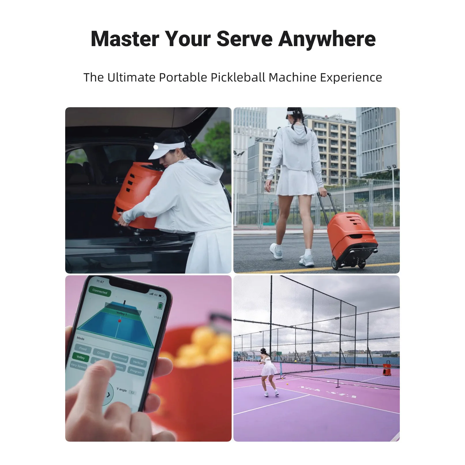 Smart Pickleball Feeding Machine Automatic Ball Throwing Trainer Indoor Outdoor Practice Equipment