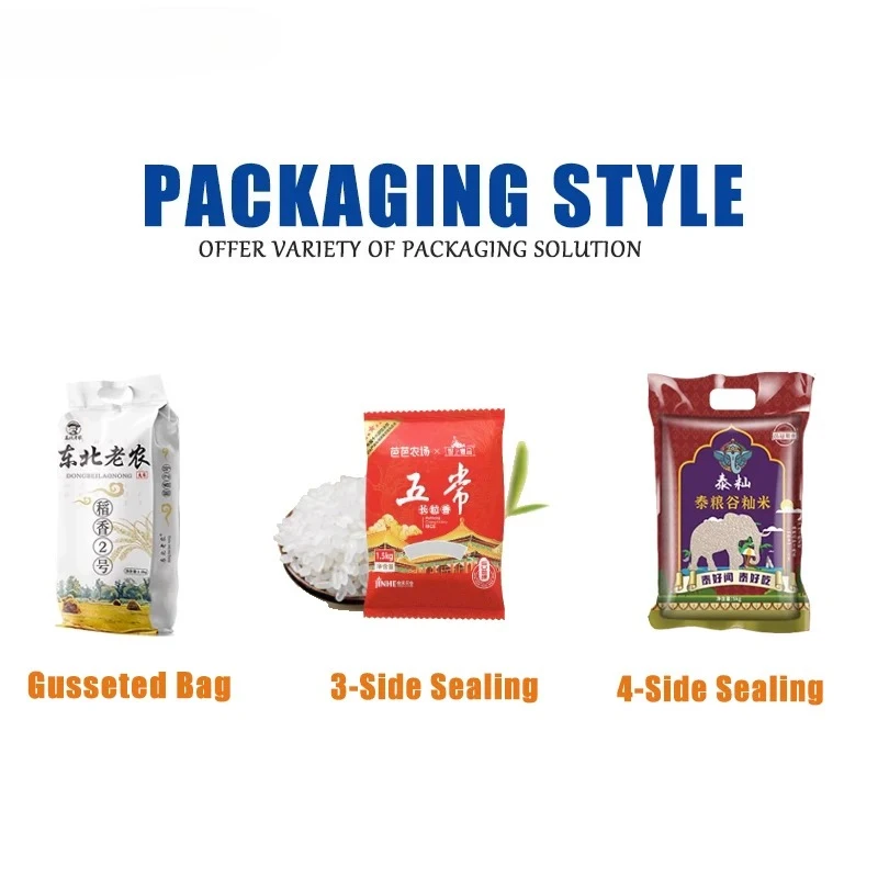 1G-5Kg Automatic Vertical Mini Rice Puffed Rice Bag Packing Packaging Machine for Small Businesses