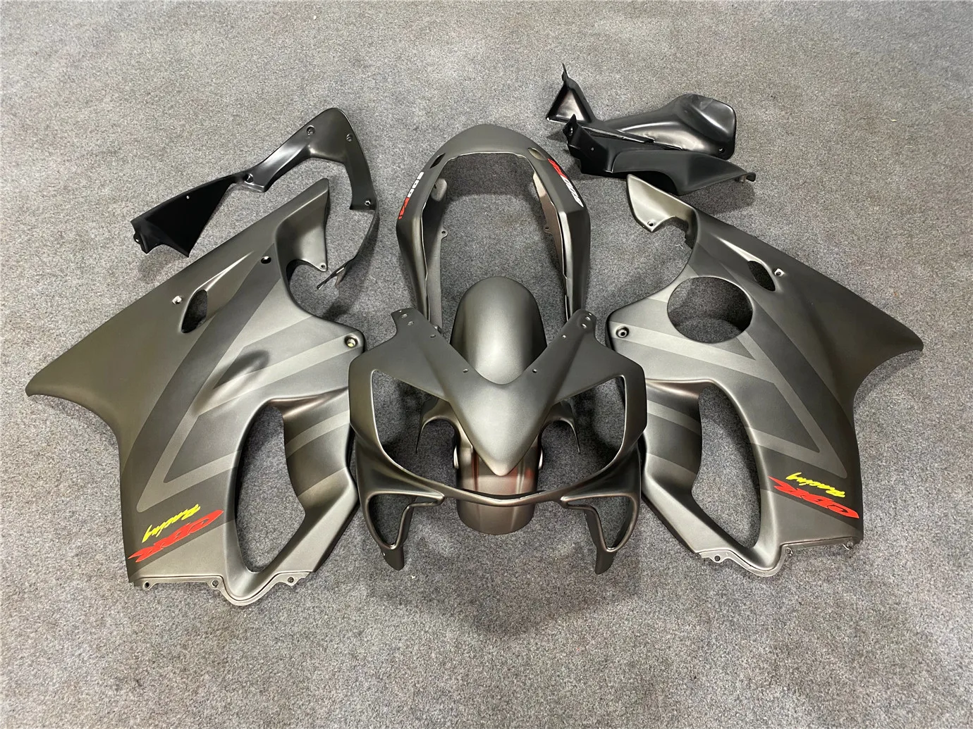 Motorcycle Fairing Kit Suitable for CBR600 F4I 04-07 F4I 2004 2005 2006 2007 Fairing gray Black extinction