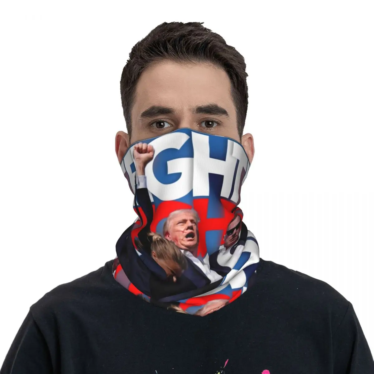 Outdoor Sports Balaclava Trump Shot Assassination Attempt Bicycle Mask Neck Cover Tactical Mask Hunting Fishing Scarf Bandana