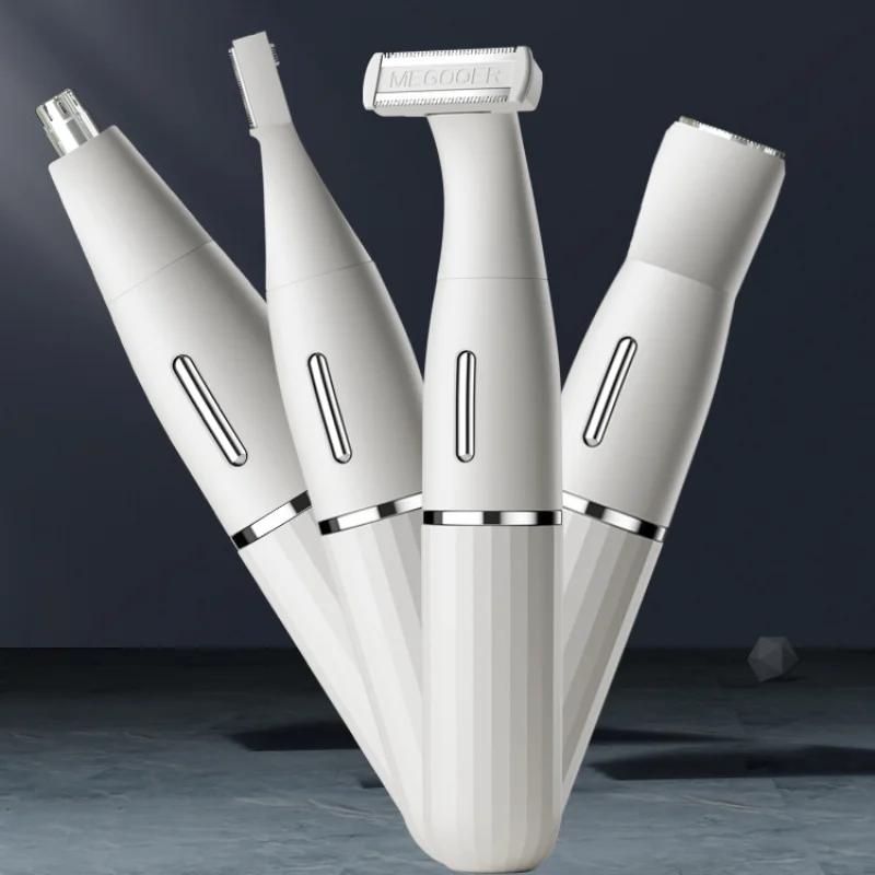 4-in-1 Multipurpose Hair Removal Device Electric Hair Remover Home Hair Removal Kit Eyebrow Grooming