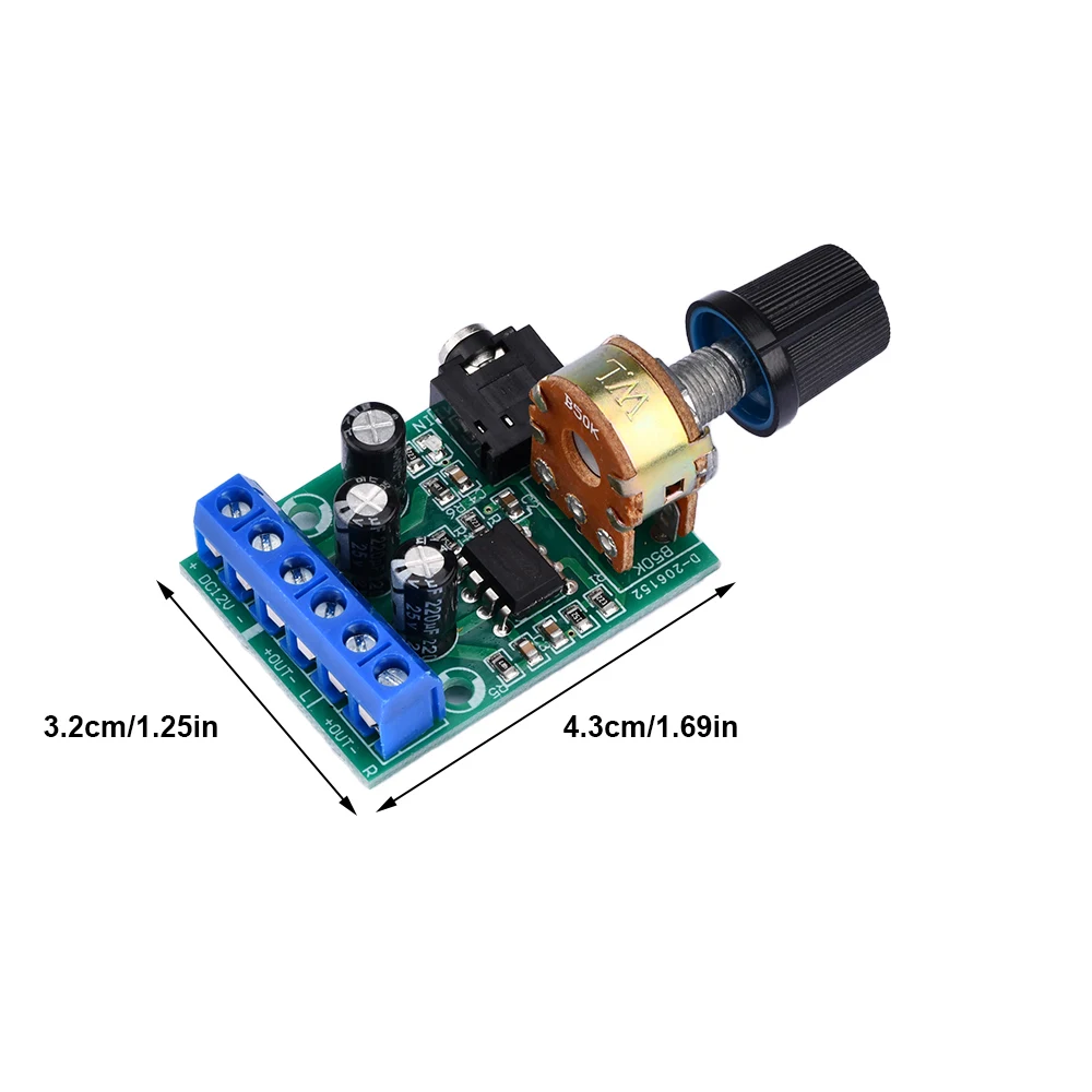 TDA2822 TDA2822M Amplifier Board DC 1.8V-12V 2.0 Channel Stereo Mini AUX Audio Amplifier Module AMP with 50K Ohm Potentiometer