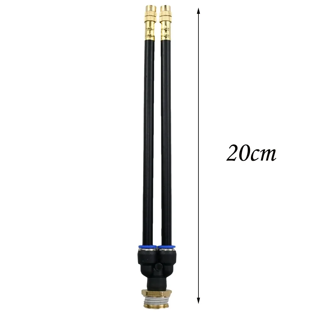 1/2 Male Thread 20MM Connector Atomizing Nozzle Double Head Outdoor Patio Terrace Misting Dedusting Portable