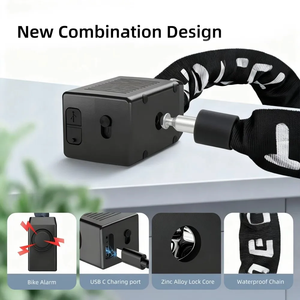 

Electric Scooter Chain Lock Key Bicycle Mountain Bike Lock Anti Theft High Security Anti-Theft Chain Lock Motorcycle Accessories