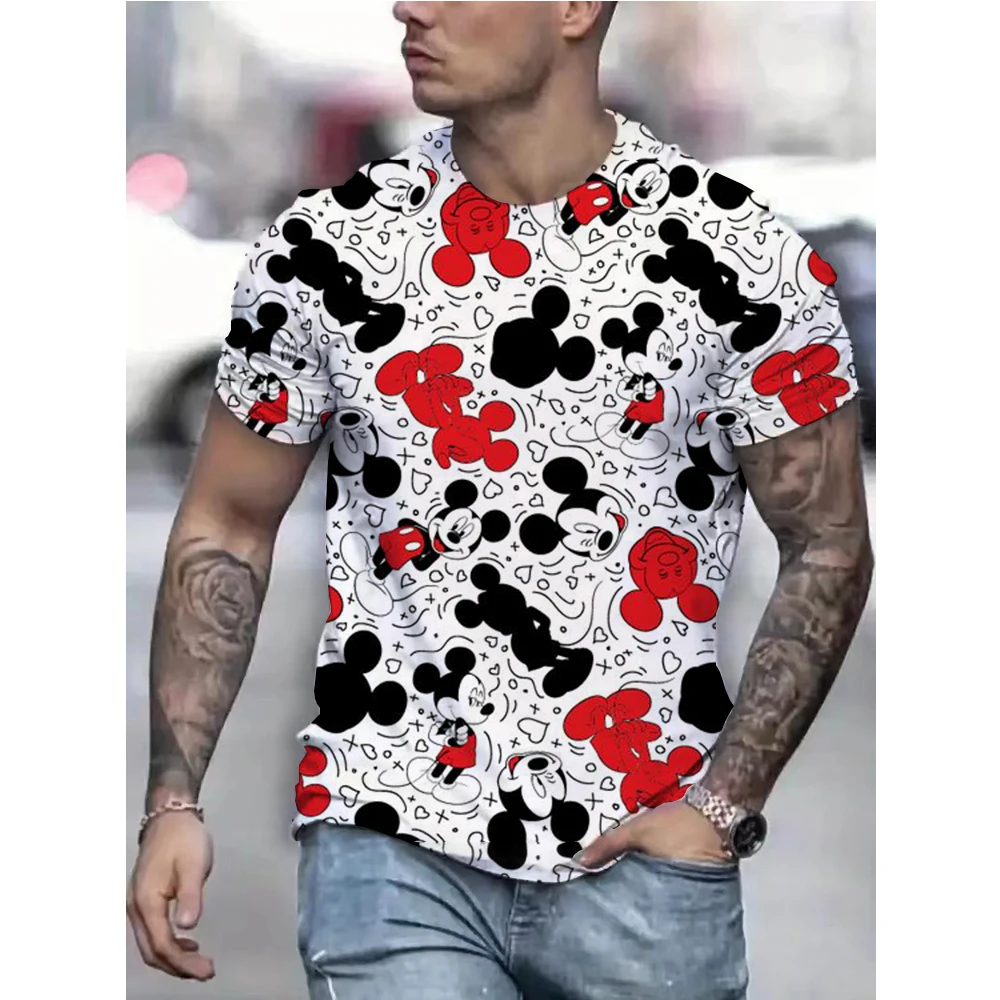 

Miniso Men Disney Mickey Mouse T-Shirt Summer Boy Street Fashion Casual Sports Loose O Neck Quick Dry Short Sleeve Clothing Kid