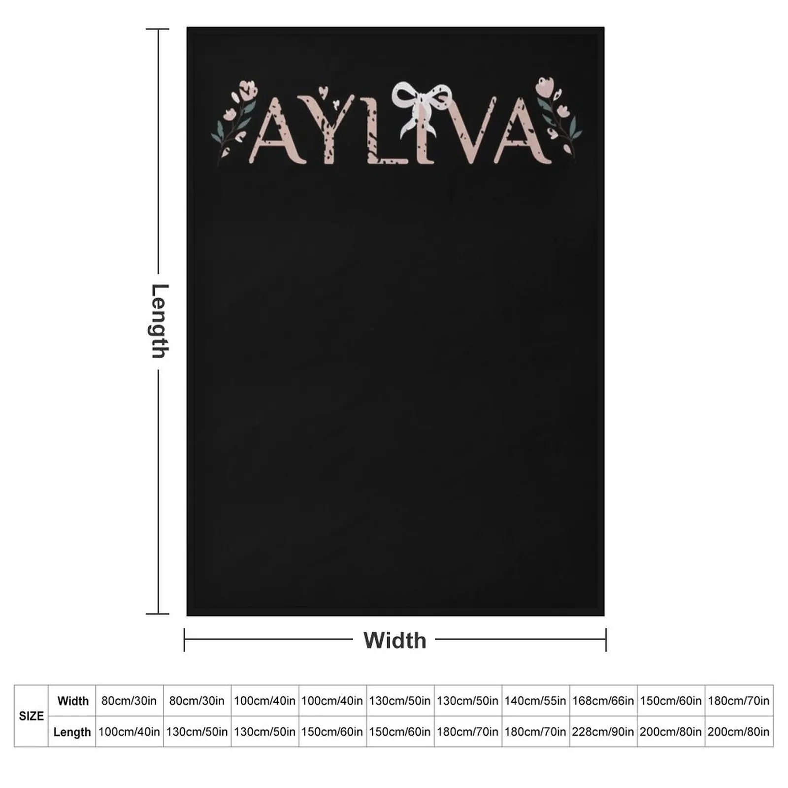ayliva with bow and flowers Throw Blanket Multi-Purpose Bed Fashionable warm winter Summer Beddings Blankets