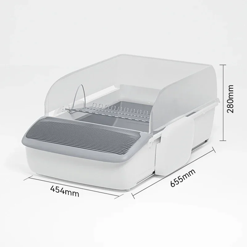 Self-cleaning Open Cat Litter Box Automatic Intelligent Cat Bedpan Leak-proof Sterilization Deodorization Toilet Cat Product