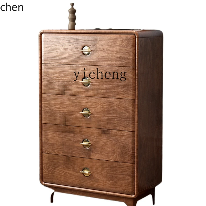 YFY Solid Wood Chest of Drawers Chest of Drawer Four Or Five Six-Bucket Cabinet Storage Cabinet Living Room Storage Cabinet