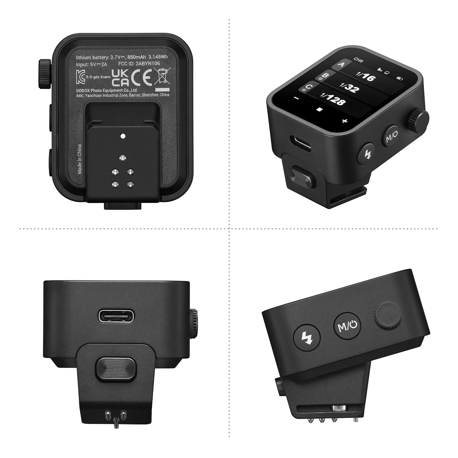 Godox Xnano X3 Flash Trigger C/N/S/F/O Wireless Xnano TTL HSS Touch Screen Transmitter for Canon Nikon Sony Fuji Olympus